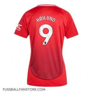 Manchester United Rasmus Hojlund #9 Replik Heimtrikot Damen 2024-25 Kurzarm